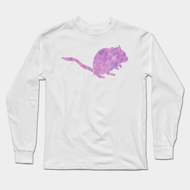 Pink/purple watercolour gerbil Long Sleeve T-Shirt by Becky-Marie